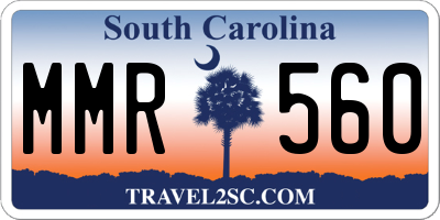 SC license plate MMR560