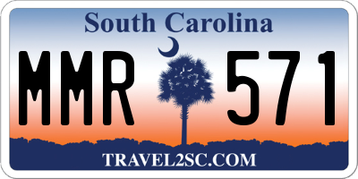 SC license plate MMR571