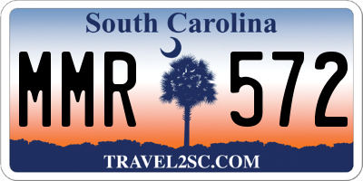 SC license plate MMR572