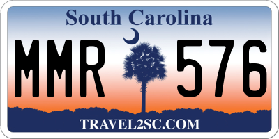 SC license plate MMR576