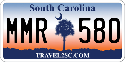SC license plate MMR580