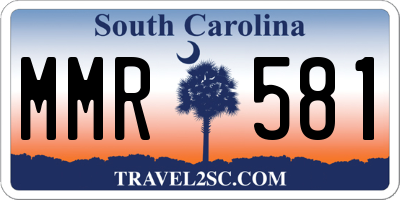 SC license plate MMR581