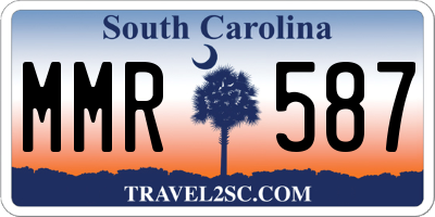 SC license plate MMR587