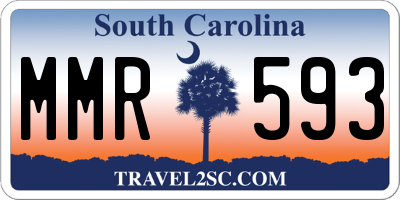 SC license plate MMR593