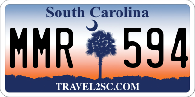 SC license plate MMR594