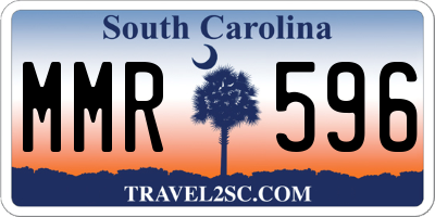 SC license plate MMR596