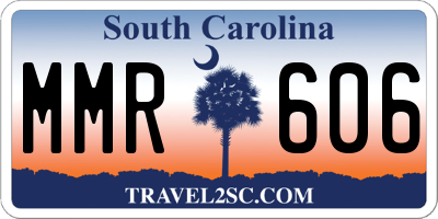 SC license plate MMR606