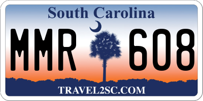 SC license plate MMR608