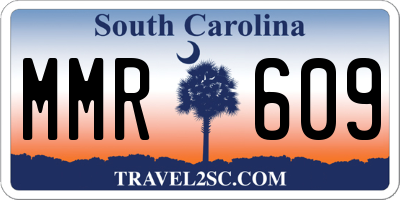 SC license plate MMR609