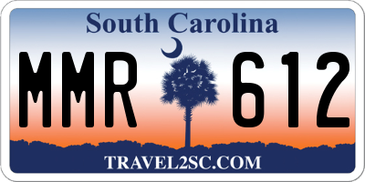 SC license plate MMR612