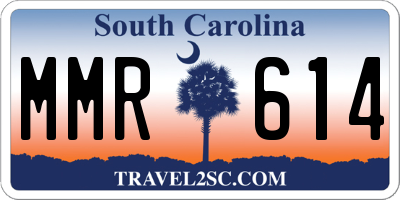 SC license plate MMR614