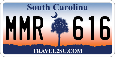 SC license plate MMR616