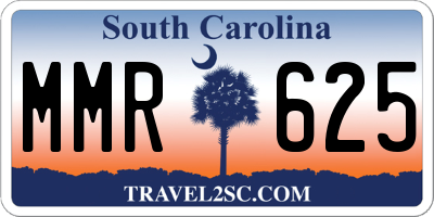 SC license plate MMR625