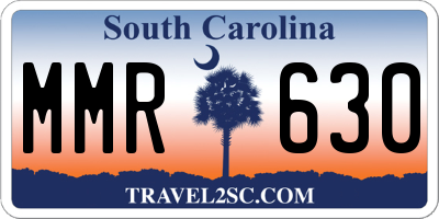 SC license plate MMR630