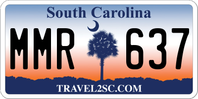 SC license plate MMR637
