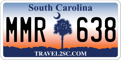SC license plate MMR638