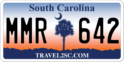 SC license plate MMR642
