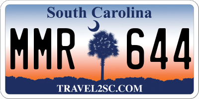 SC license plate MMR644
