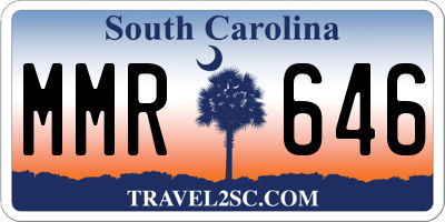 SC license plate MMR646