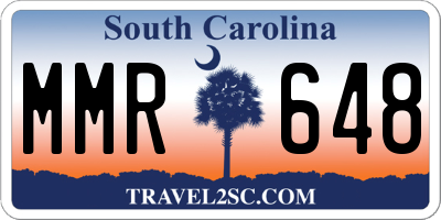 SC license plate MMR648