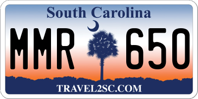 SC license plate MMR650