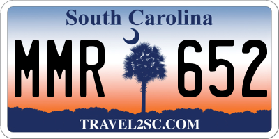 SC license plate MMR652