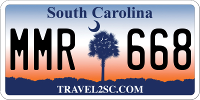 SC license plate MMR668