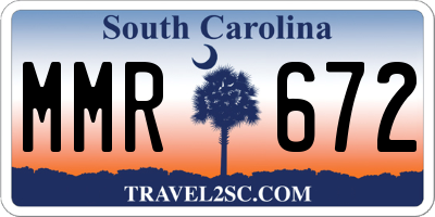 SC license plate MMR672
