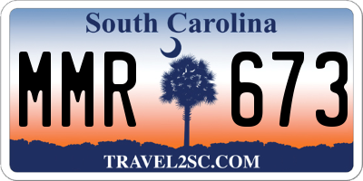 SC license plate MMR673