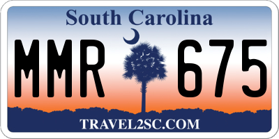 SC license plate MMR675