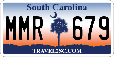 SC license plate MMR679