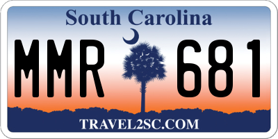 SC license plate MMR681