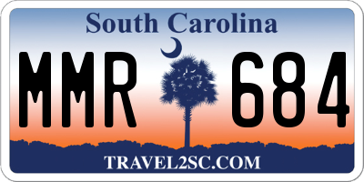 SC license plate MMR684