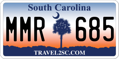 SC license plate MMR685