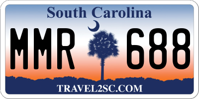 SC license plate MMR688
