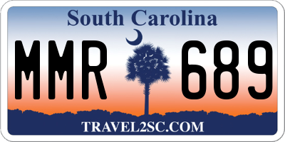 SC license plate MMR689