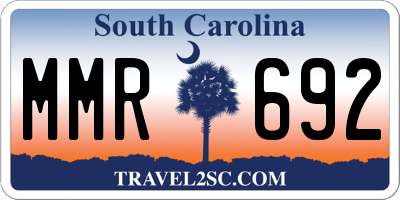 SC license plate MMR692