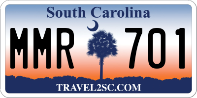SC license plate MMR701