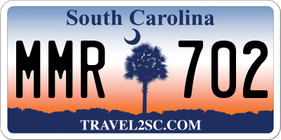 SC license plate MMR702