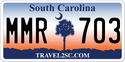 SC license plate MMR703