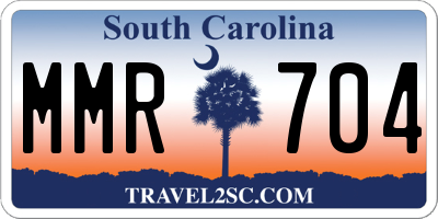 SC license plate MMR704