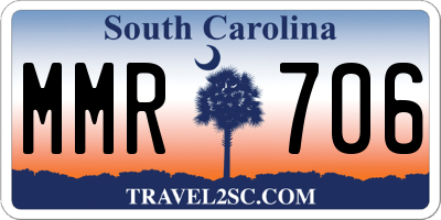 SC license plate MMR706