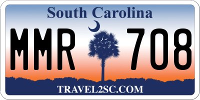 SC license plate MMR708