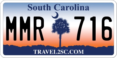 SC license plate MMR716