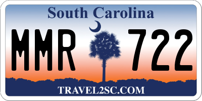 SC license plate MMR722