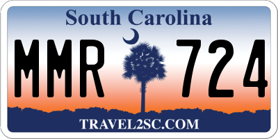 SC license plate MMR724