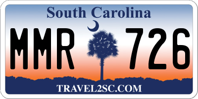 SC license plate MMR726