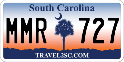 SC license plate MMR727