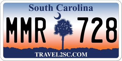 SC license plate MMR728