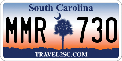 SC license plate MMR730